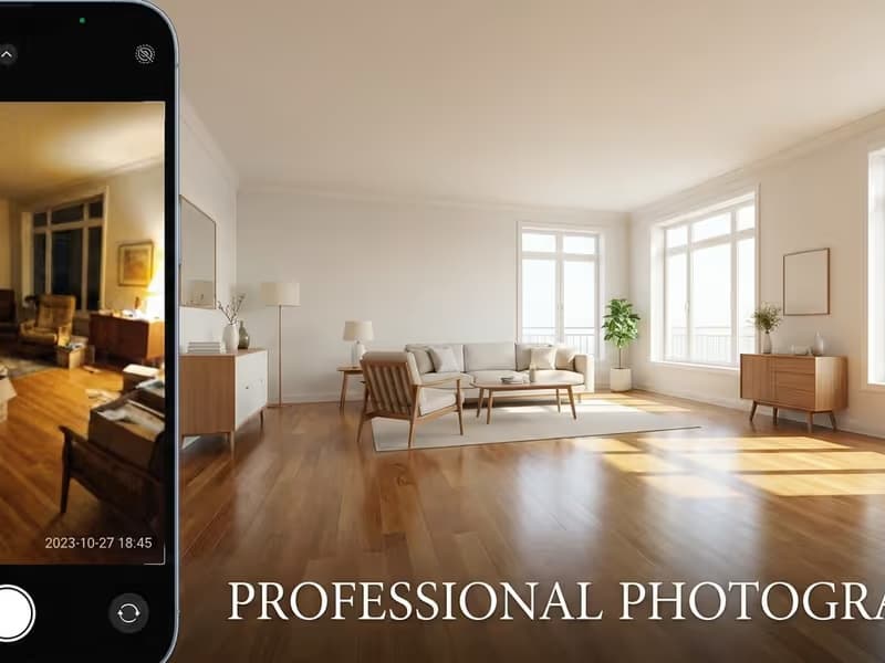 Vergleich zwischen amateurhafter und professioneller Immobilienfotografie in Leipzig