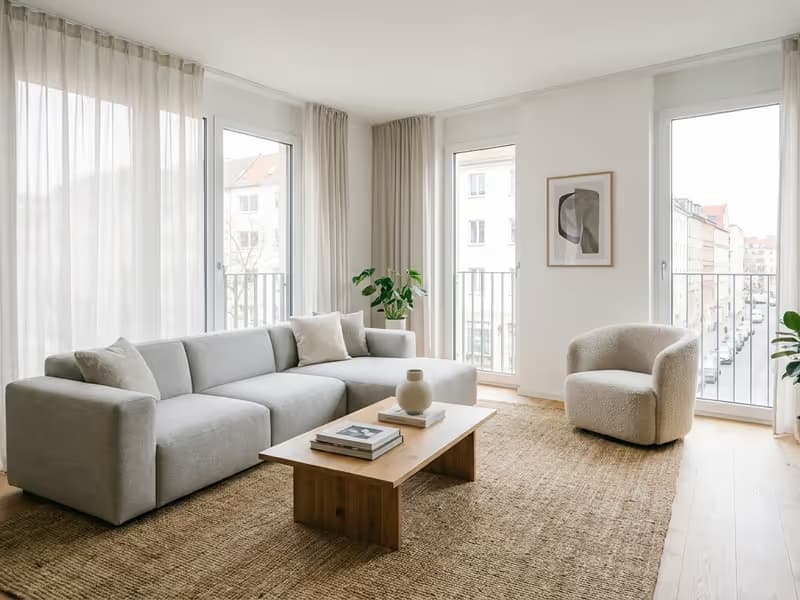 Optimal vorbereiteter Wohnraum in Jena für professionelle Immobilienfotografie.